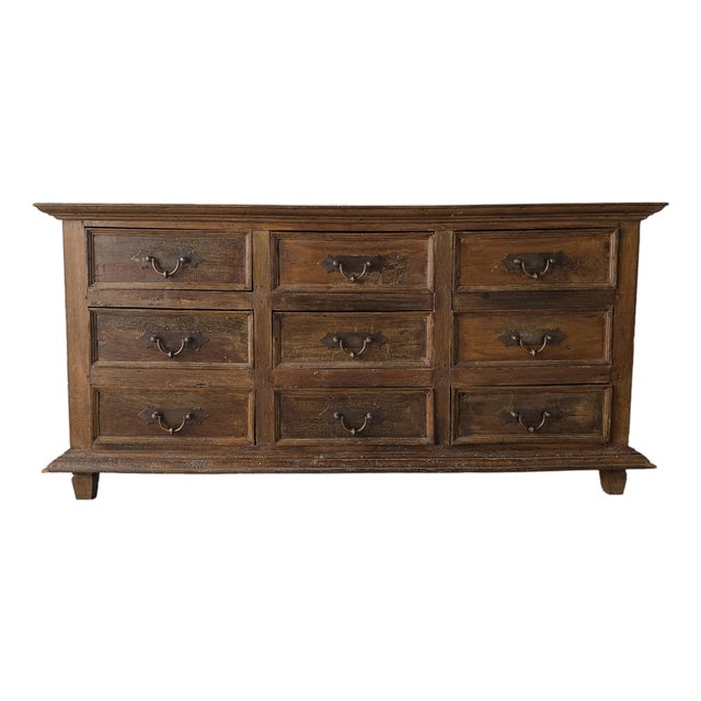 Massive Antique Rustic European Dresser Credenza For Sale
