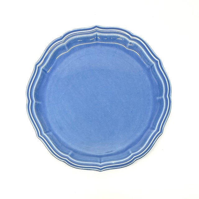 Chalky Blue Vintage Wall Plate Curation - Group of 7 For Sale - Image 4 of 12