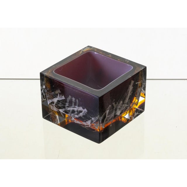Small Fused Glass Vase by Pavel Hlava, Former Czechoslovakia, 1970s For Sale - Image 4 of 6