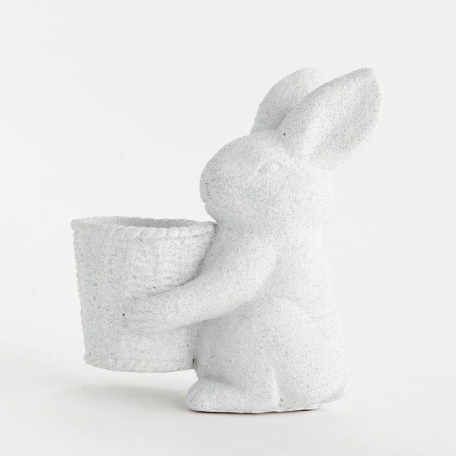 Realism Janie Rabbit With Basket Pot For Sale - Image 3 of 3