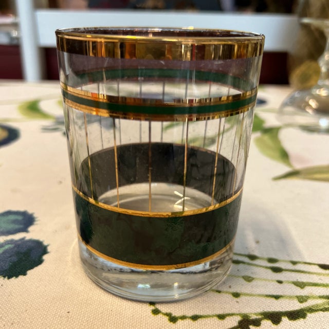 1960s 1970s Malachite Inspired Cocktail Glass For Sale - Image 5 of 5