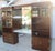 Campaign 1970s Campaign Vintage Henredon Oak Wall Unit With Marble Counter and Mirrored Cabinets For Sale - Image 3 of 17