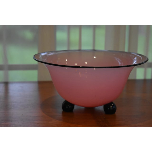 Pink Loetz Art Deco Tango Glass Bowl For Sale - Image 9 of 11