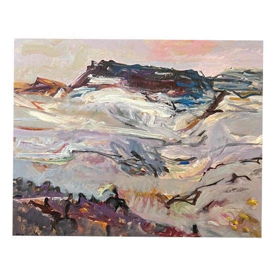 Jean Krille, Landscape 148, 1985, Oil on Masonite For Sale