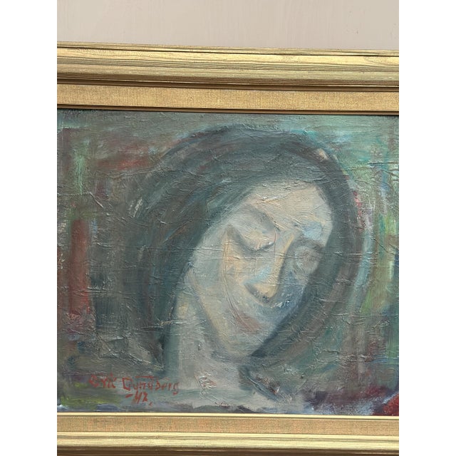 Eric Seth Lundberg, Portrait, 1942, Oil Painting on Panel, Framed For Sale - Image 12 of 18