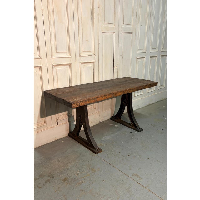 Rustic Industrial Rustic Chestnut Table, 1900s For Sale - Image 3 of 5