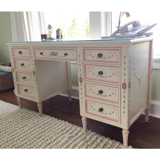 2010s Julia Gray Hand Painted Desk For Sale - Image 5 of 7