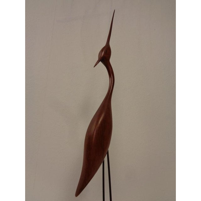 Large Danish Heron or Crane in Teak, 1960s For Sale - Image 14 of 17
