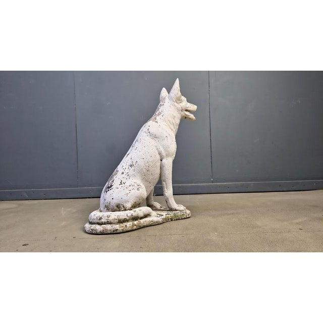 Vintage Concrete Guard Dog Sculpture, 1960s For Sale - Image 3 of 15