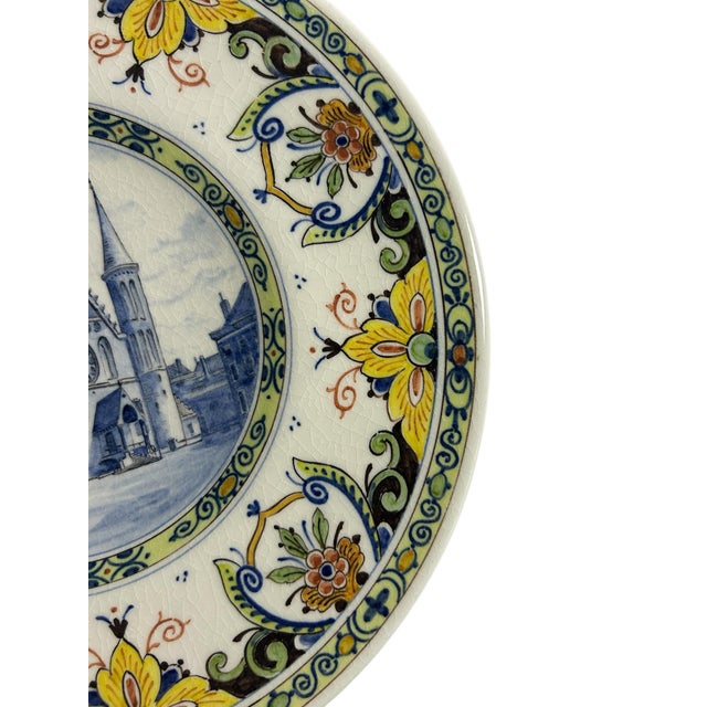 Polychrome Binnenhof Wall Plate for Royal Delft, 1975 For Sale - Image 3 of 6