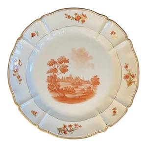 Vintage Large Nymphenburg Porcelain Charger Plate Munich Scene 1880