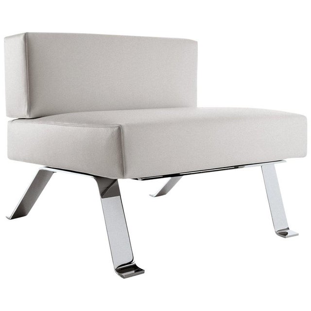 Cassina Ombra Easychair in Steel and Leather by Charlotte Perriand for Cassina, Italy For Sale - Image 4 of 9