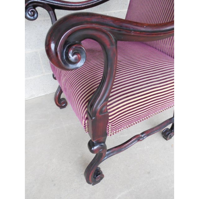 Old World Tuscan Spanish Style Arm Chairs - A Pair For Sale - Image 9 of 10