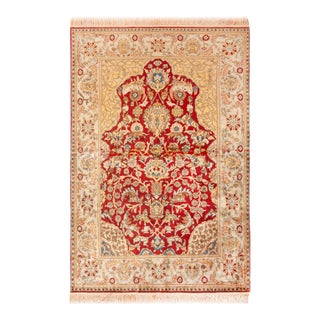 Nazmiyal Collection Vintage Turkish Silk Hereke Prayer Rug For Sale