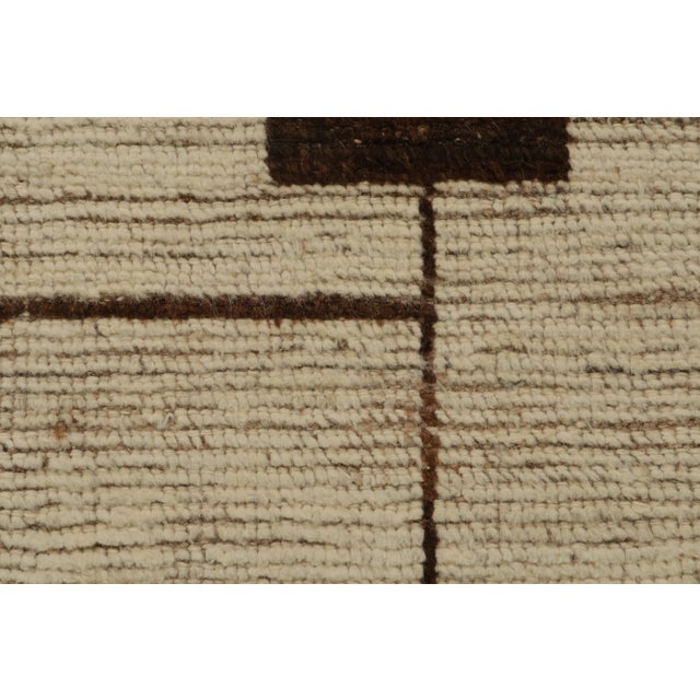 Rug & Kilim’s Modern Rug with Beige-brown Geometric Patterns - 10x14 For Sale In New York - Image 6 of 7