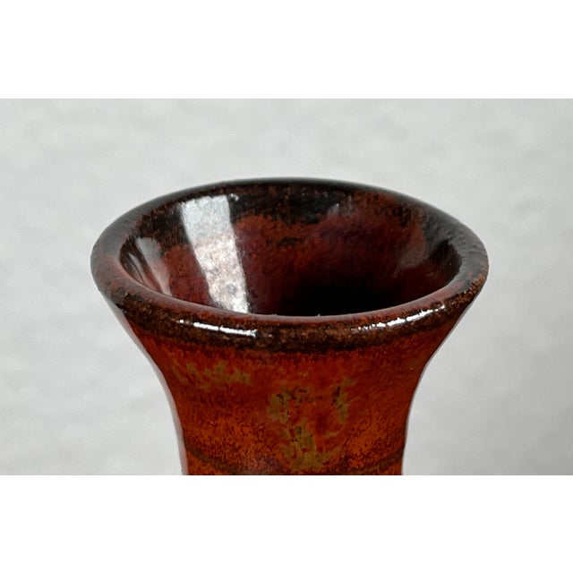 Vintage German Studio Pottery Vase by Pino Horst Pint for Satemin Keramik For Sale - Image 11 of 13