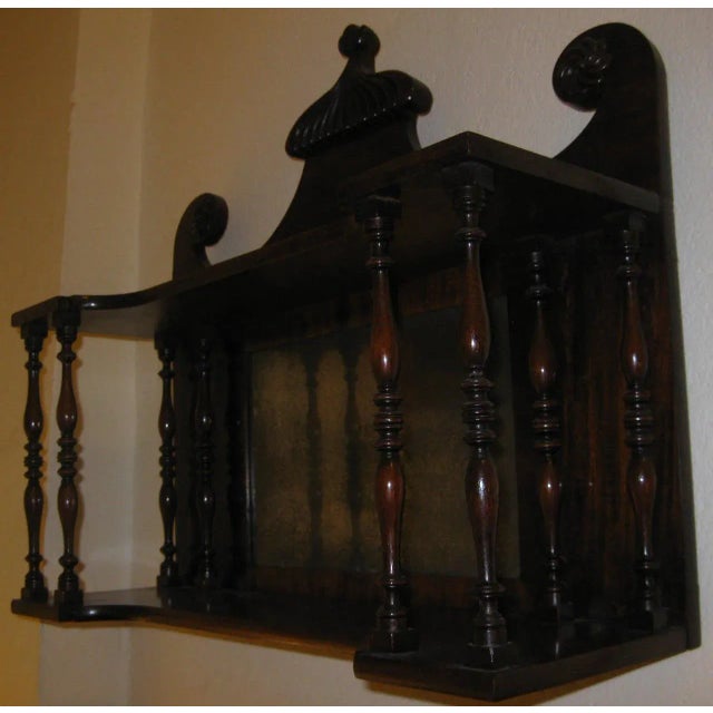 Chippendale 19th century Chippendale Style Hanging Wall Shelf For Sale - Image 3 of 8
