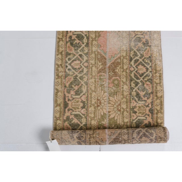 Tan Oushak Anatolian Vintage Runner Rug For Sale - Image 8 of 10