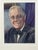 Notable Much Loved American President Franklin D. Roosevelt Signed Watercolour Portrait Painting Description Overview An...