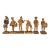 Vintage German Folk Art Hand Carved Wood Musician Sculptures - Set of 6 For Sale