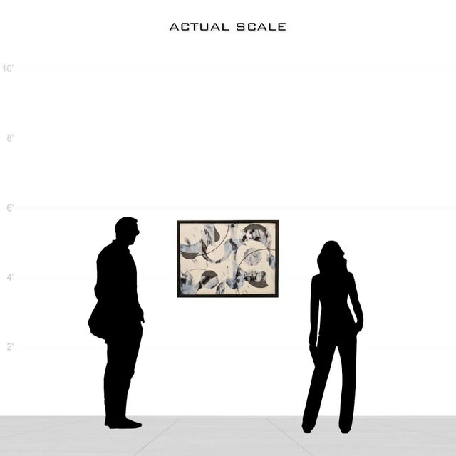 Layered Paths Mixed Media Abstract Painting Framed For Sale - Image 4 of 9