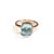 Not Yet Made - Made To Order Classic Italian Bochic “Capri” Blue Aquamarine Ring Set In 18K Gold & Silver For Sale - Image 5 of 8