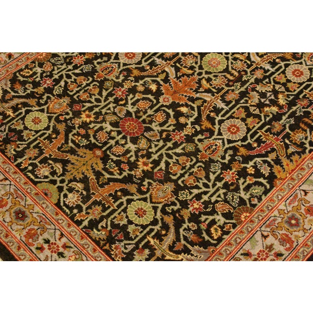 Beautiful Brown/Tan Wool Rug - 4'3'' X 5'11'' For Sale - Image 4 of 10