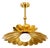 Handmade Brass Flower Chandelier, Hammered Lotus Ceiling Light, Floral Pendant Fixture, Art Deco Lighting for Living Room and Bedroom For Sale
