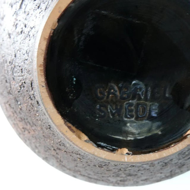 Vintage Handmade Ceramic Urn from Gabriel, Sweden, 1960s For Sale - Image 3 of 6