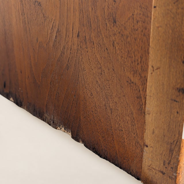 Saginaw Extendomatic Mid-Century Walnut Convertible Dining Table Cabinet For Sale - Image 9 of 18