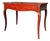 Vintage Chinoiserie Crimson Writing Desk – Hollywood Regency / Postmodern Eclectic For Sale