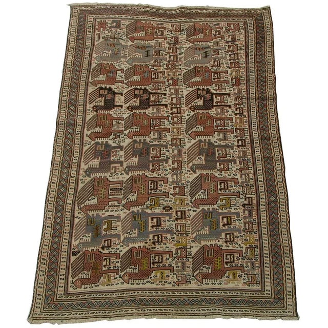 Authentic Antique Camel Design Shahsavand For Sale - Image 9 of 9