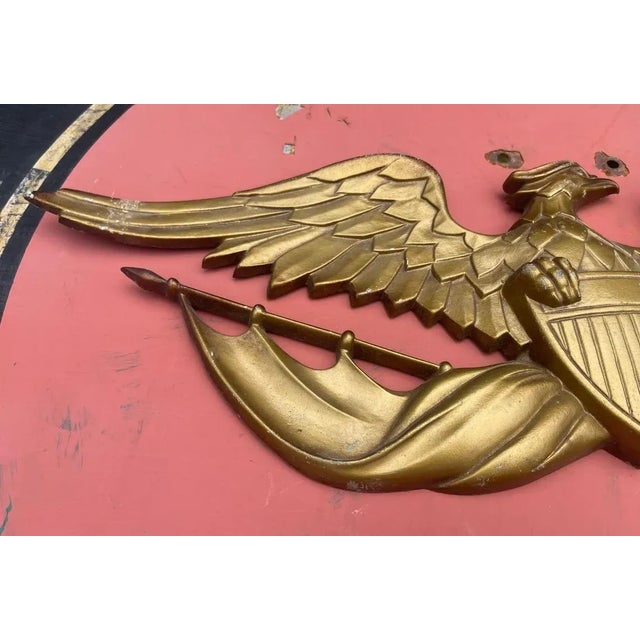 Cast Metal Spread Eagle Architectural Element in Bronze Finish For Sale In Philadelphia - Image 6 of 8
