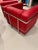 Pair Of. Chrome and Red Leather Club Chair in the Style of Le Corbusier For Sale - Image 10 of 13