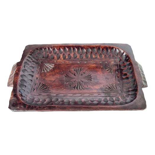 Minimalist Vide Poche in Wood, 1950s For Sale