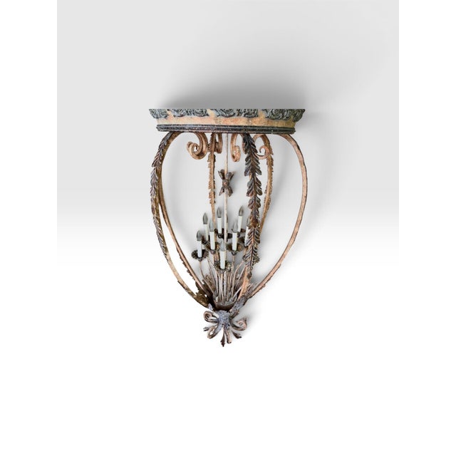 1980s 1980s Monumental Spanish Revival Hand-Forged Iron 10-Light Entryway Chandelier For Sale - Image 5 of 8
