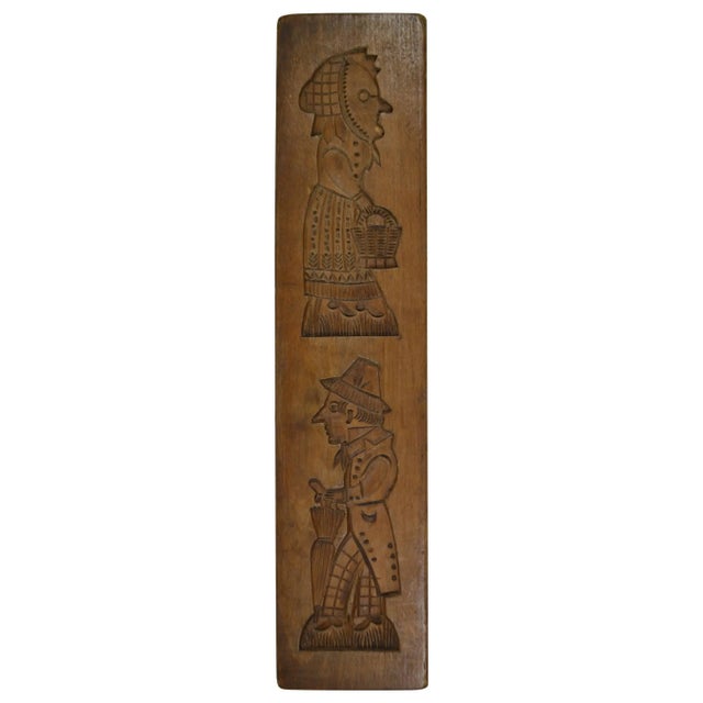 Late 19th Century Double-Sided Wooden Gingerbread Mold, Man and Woman For Sale - Image 5 of 5