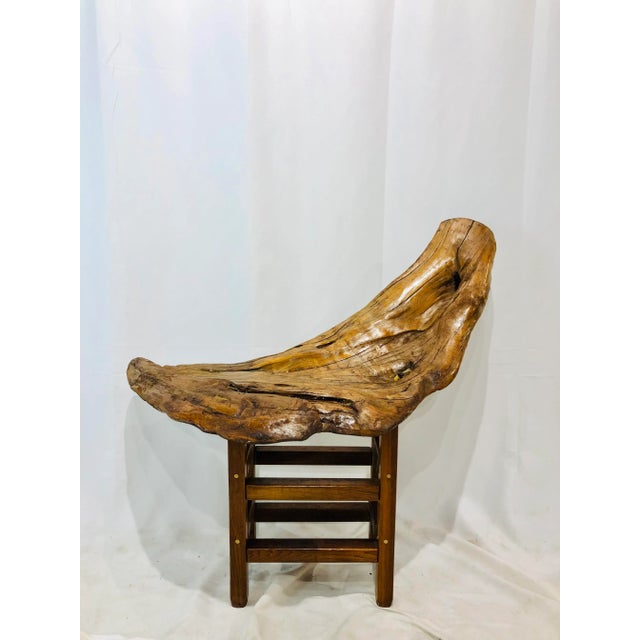 Stunning Vintage Hand Crafted Organic Modern Style Driftwood Bench. One of a kind and completely hand made. Beautiful...