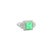 A captivating tsavorite, weighing 2.46 carats, is the centerpiece of this contemporary ring. The cushion-shaped stone...