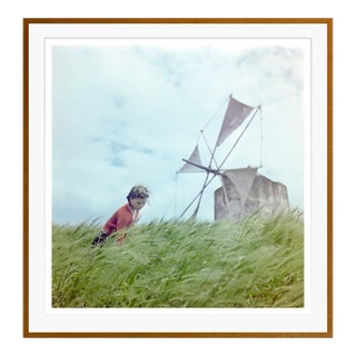 Toni Frissell 'A Windmill in Portugal' Archival Pigment Print Framed in Brown For Sale