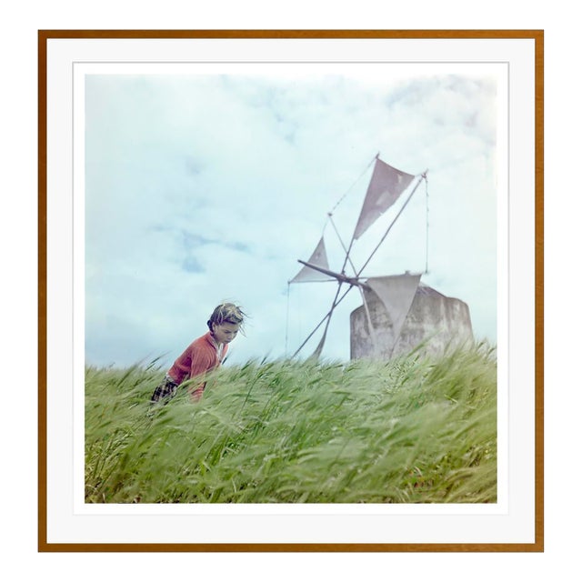 Toni Frissell 'A Windmill in Portugal' Archival Pigment Print Framed in Brown For Sale