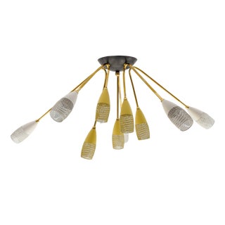 Sputnik Ceiling Lamp in the style of Arteluce, Italy, 1950s For Sale