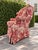 Custom Wingback Chair in Red and Cream Heritage Toile by Brunschwig & Fils For Sale - Image 12 of 12