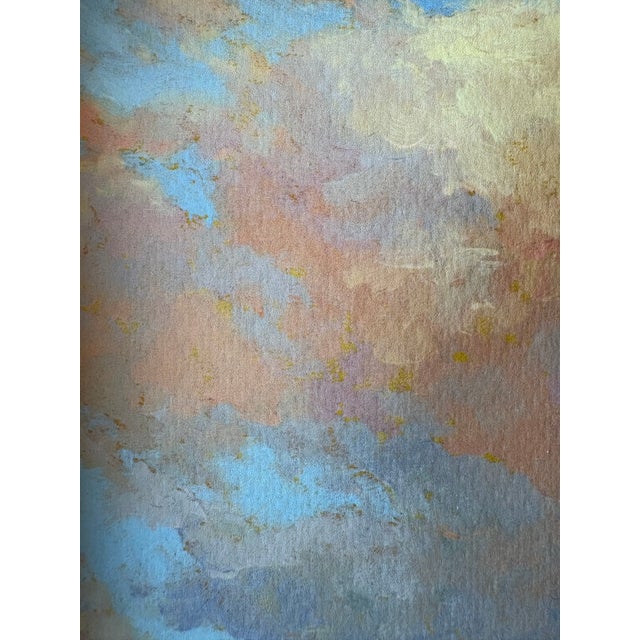 Giclee from the artist’s studio based on her original oil painting. In an old gold wood frame in the French style. A pop...