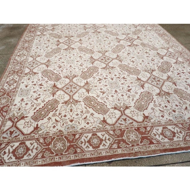 Galerie Shabab Collection Mid-20th Century Indian Cotton Agra Carpet For Sale In New York - Image 6 of 8