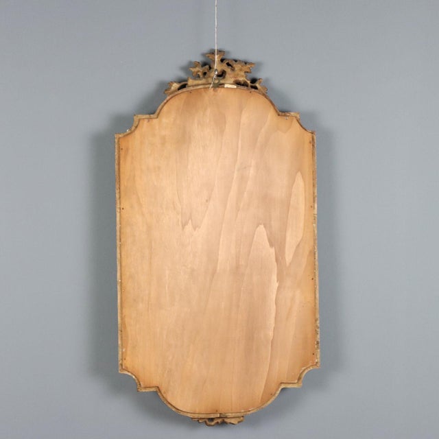 Antique Italian Carved and Lacquered Wood Mirror, 1900s For Sale - Image 12 of 13