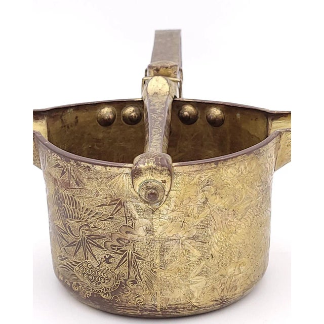 Edo Period Gilt Copper Tea Ceremony Water Pourer, Japan Circa 1800 For Sale In San Francisco - Image 6 of 13