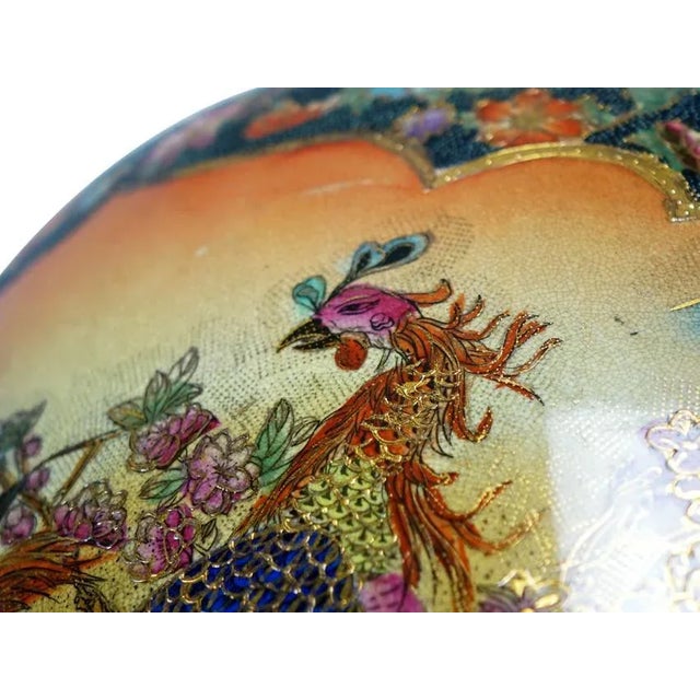 Mid 20th Century Tall Japanese Floral Porcelain Vase For Sale - Image 6 of 11