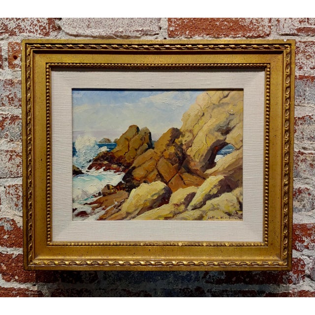 Arthur Hill Gilbert -Northern California Rocky Seascape-Oil painting California impressionists Oil Painting on canvas -...