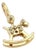 Cartier Rocking Horse 18k Two Tone Gold Charm Pendant W/Cert For Sale